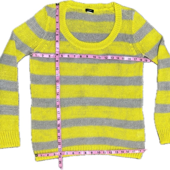 J. Crew Yellow Beige Striped Sweater - Picture 4 of 8